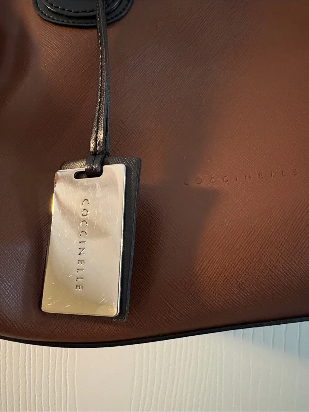 Coccinelle Two-Tone Brown and Black Women's Leather Satchel